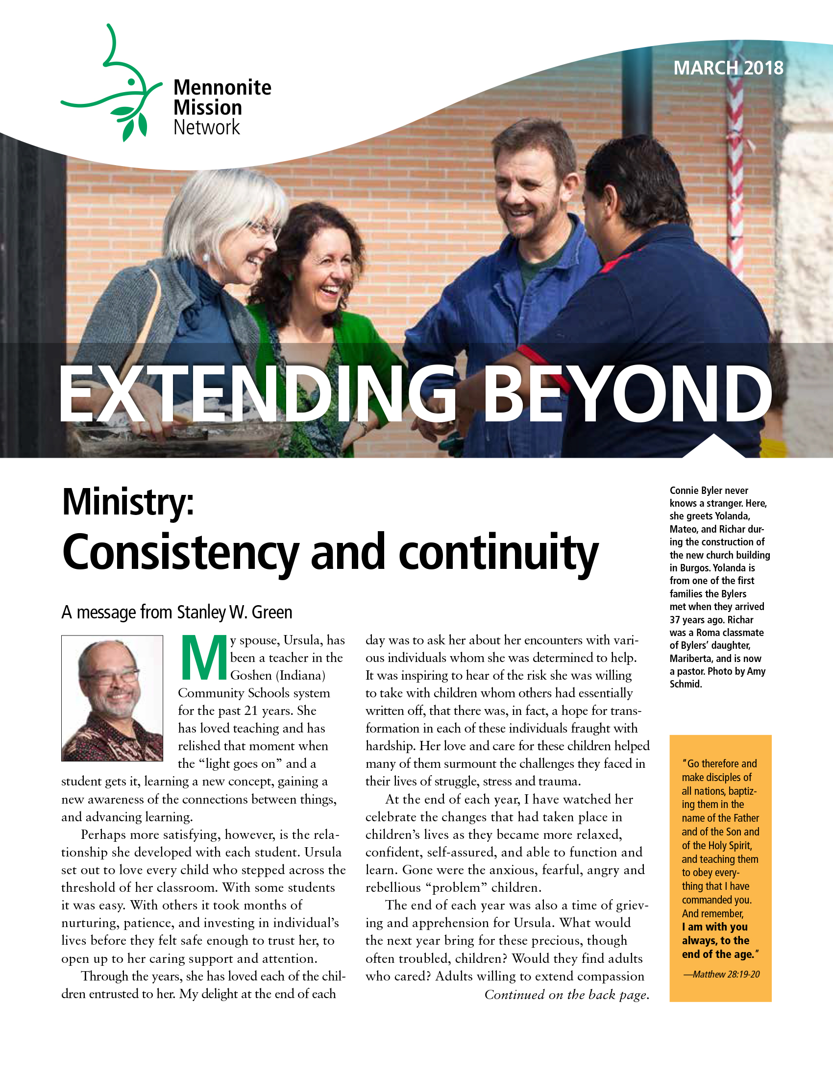 Ministry consistency and continuity mennonite mission network