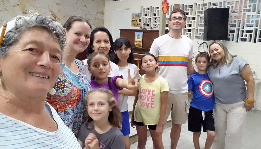 This photo was taken on the last day of English classes open to the community at Iglesia Cristiana Menonita La Mesa. The class met weekly for 28 weeks. Photo by Leonor Rodriguez.