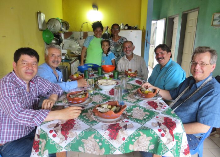 ​Erwin Mirabal (second on the right) hosts the partnership visit in 2018 in Venezuela along with Yermanda Acosta