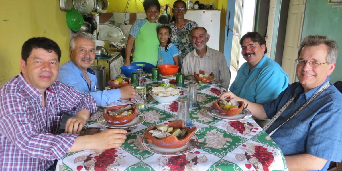 ​Erwin Mirabal (second on the right) hosts the partnership visit in 2018 in Venezuela along with Yermanda Acosta