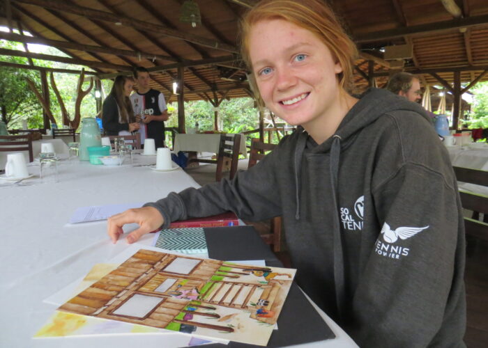 After the January baptism service in Zábalo