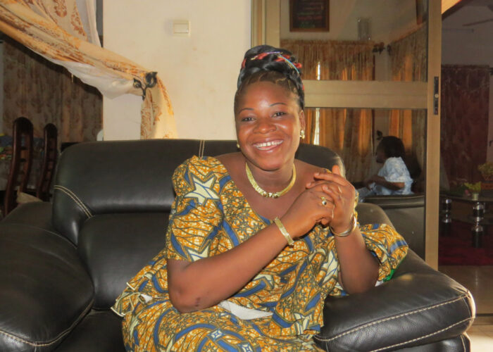 Ruth celebrates her graduation from a pastry apprenticeship. She landed in one of Benin’s prisons after she was coerced by her family to participate in crimes. During a 2011 Jette le Filet seminar