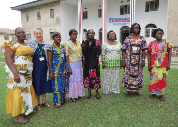 Eight women were among the participants at Francophone Mennonite Network conference in Kinshasa: Christine Kalume