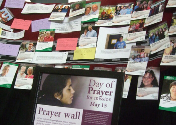 Prayer concerns listed in the Mennonite Offices in Elkhart