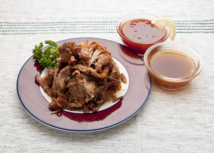 Barbecue from North Carolina was a recipe demonstrated at the Mennonite Mission Network cooking show in Phoenix. Click here for the recipe.”  Download full-resolution image.