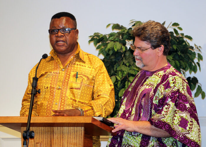 Steve Wiebe-Johnson with Adolphe Komuesa Kalunga