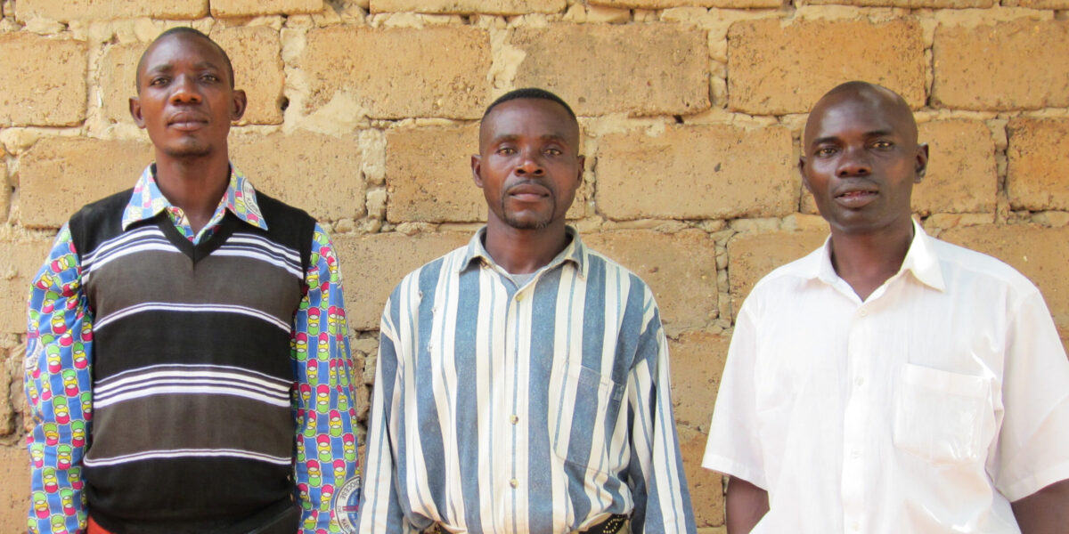 Three members of the Dipumba Plaine Mennonite Church pastoral team