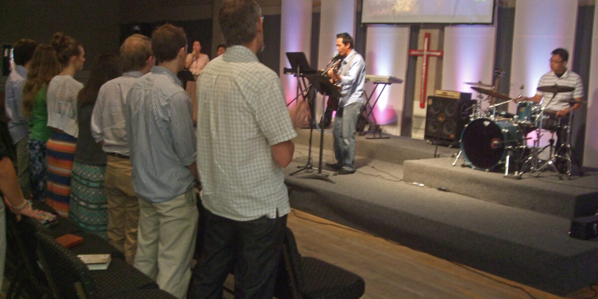 The service and learning team worshiped at Maranatha Christian Fellowship in Northridge