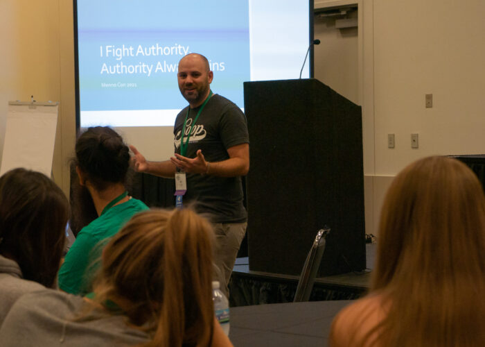 ​Eric Frey Martin leads the MennoCon21 seminar