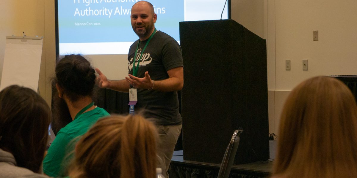 ​Eric Frey Martin leads the MennoCon21 seminar