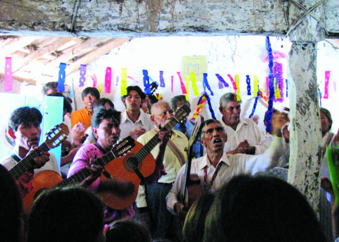   Singing and dancing with the Toba Qom at a Four Square church anniversary in Mala' Lapel