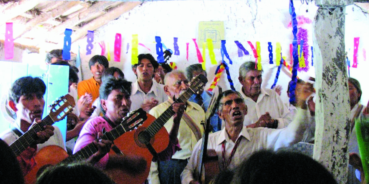   Singing and dancing with the Toba Qom at a Four Square church anniversary in Mala' Lapel