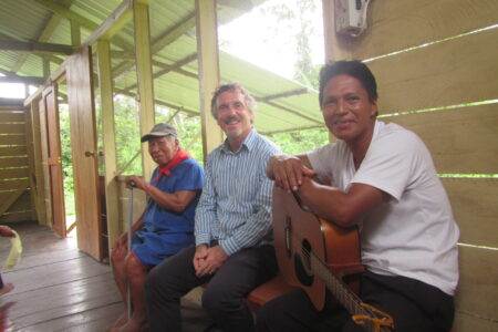 ​From left: Mauricio Mendua (village elder)
