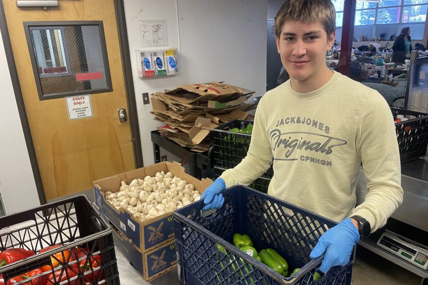 2025-26 Anchorage, Alaska, participant Ruben Veigel at his servi 2025-26 Anchorage, Alaska, participant Ruben Veigel at his service placement with Downtown Hope Center soup kitchen. Photo by Michael Oyer.