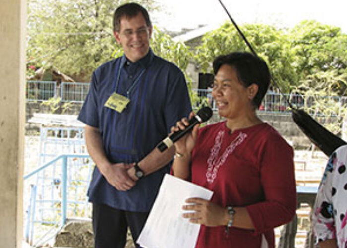Nora Iwarat (right) and Andy Wade.