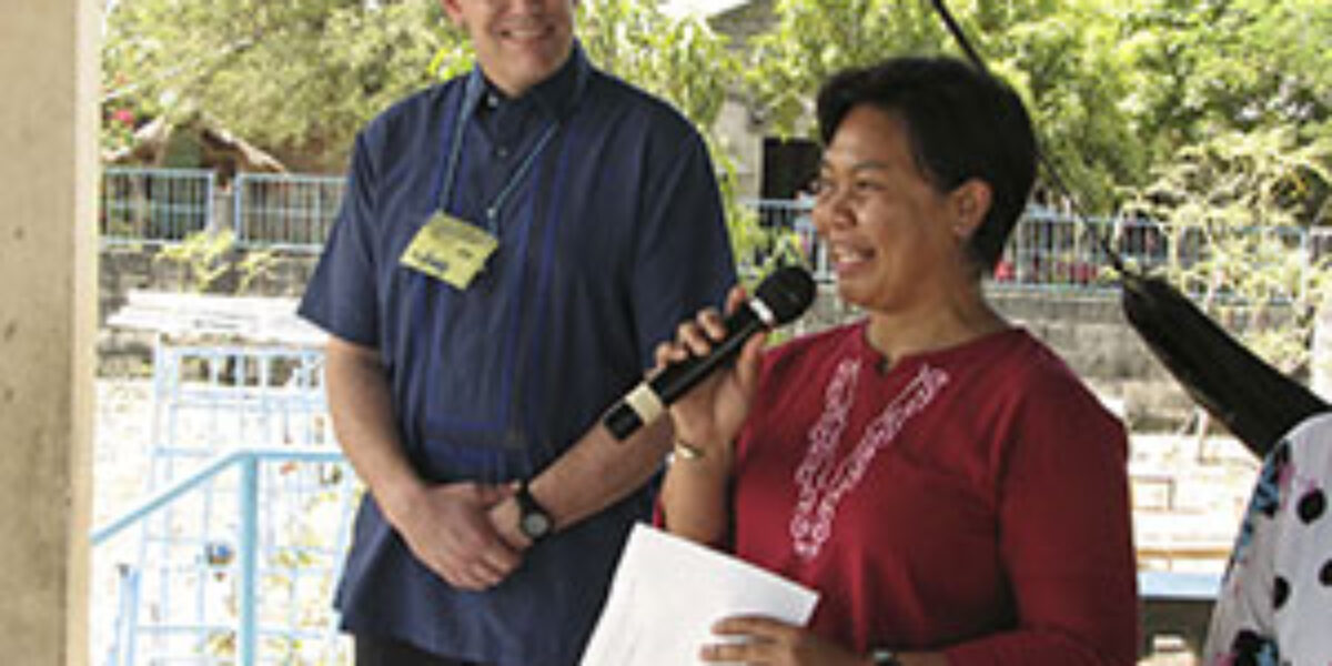 Nora Iwarat (right) and Andy Wade.
