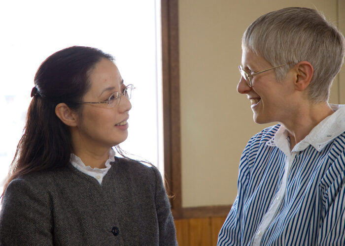 Pastor Yukari Kaga and mission worker Mary Beyler at Obihiro (Japan) Mennonite Church. Photo by David Fast. Download full resolution image.