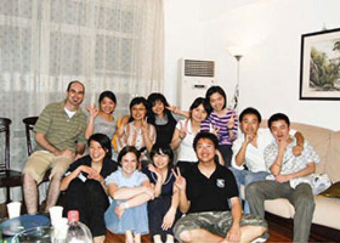 James and Michelle Stabler-Havener and students in China.