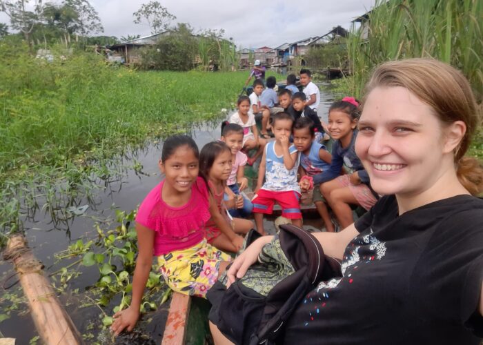 Due to seasonal flooding on a small island near the city of Iquitos