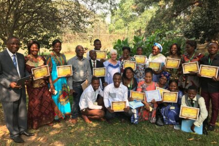 Graduates of the Congo Mennonite Literacy Project train-the-trainers seminar.