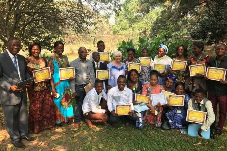 Graduates of the Congo Mennonite Literacy Project train-the-trainers seminar.