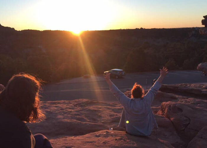 ​Jenna Baldwin and Cindy Headings at Garden of the Gods park outside of Colorado Springs