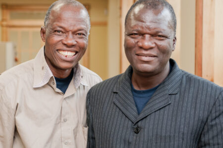 Bruno Orobiyi Gansa and Théophane Boko have served Benin Bible Institute in many capacities. Photographer: David Fast.