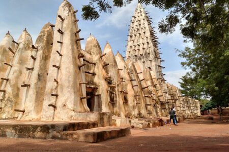 ​A mosque in Burkina Faso. Though Christian-Muslim relationships are tense in the country