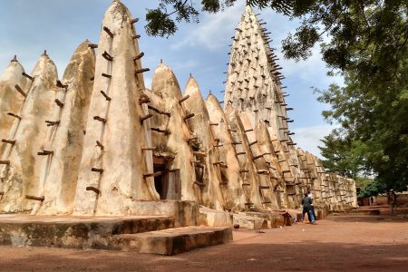 ​A mosque in Burkina Faso. Though Christian-Muslim relationships are tense in the country