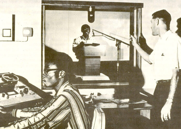 ​Charles Sprunger queuing a reader at Studiproka