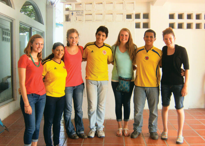 2013 Colombia Youth Venture team along with friends they made in Colombia (left to right): Anya Slabaugh