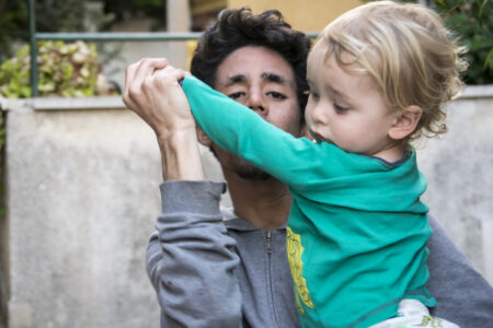 ​Abner and Asher before the closing of the Fundación Menonita home in Barcelona. Abner and his sister