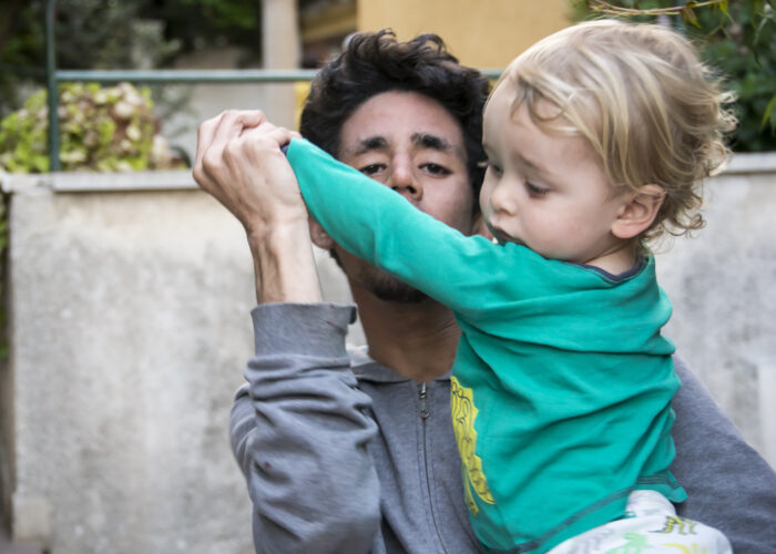 ​Abner and Asher before the closing of the Fundación Menonita home in Barcelona. Abner and his sister