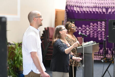 Work in Progress leads worship