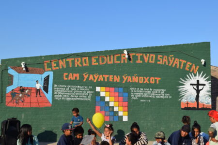 ​Children and their families celebrate Argentina's National Children's Day at the Centro Educativo Saỹaten (Qom Knowledge Educational Center) in Castelli