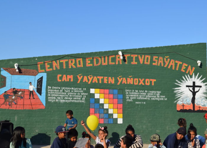 ​Children and their families celebrate Argentina's National Children's Day at the Centro Educativo Saỹaten (Qom Knowledge Educational Center) in Castelli