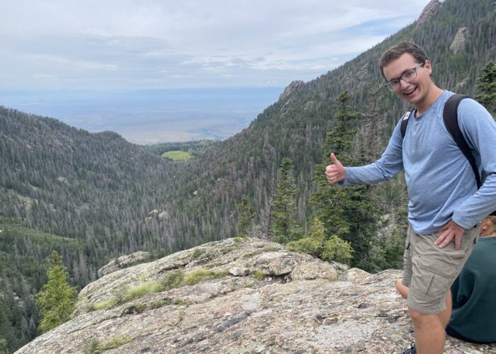 ​MVSer Jake Myers on a hike. Photo by Erin McWilliams.