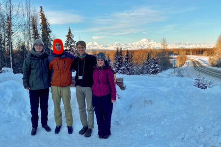 The 2020-2021 Anchorage Alaska Service Adventure unit (left to right): Isaiah Fellers