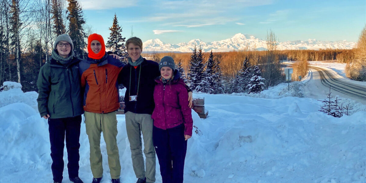 The 2020-2021 Anchorage Alaska Service Adventure unit (left to right): Isaiah Fellers