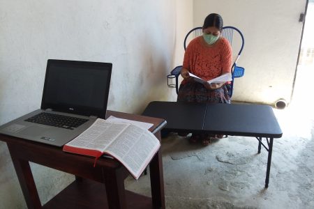Julia Xol is one of two Kekchi editors working with Deb Byler