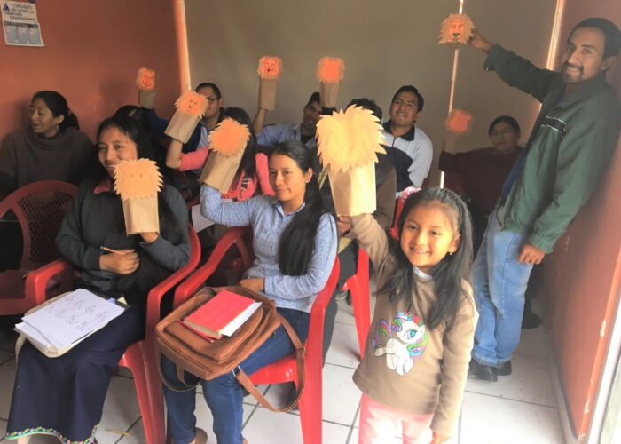 Sunday school teachers participate in a training workshop