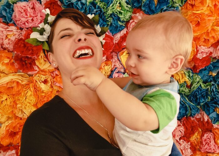 ​Alisha and Asher Garber enjoying a Frida Kahlo exhibition in Phoenix