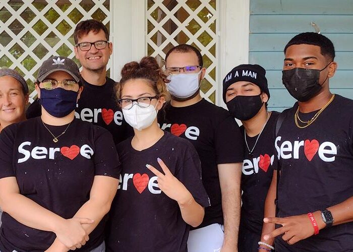 ​​The 2021 Youth Venture Civil Rights learning tour group (L-R): Anna Sawatzky (co-leader)
