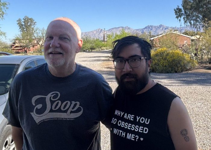 Derrell Ness and Juan Witmer were housemates at the Tucson MVS unit house for spring 2026.. Photo by Dwight Mueller.