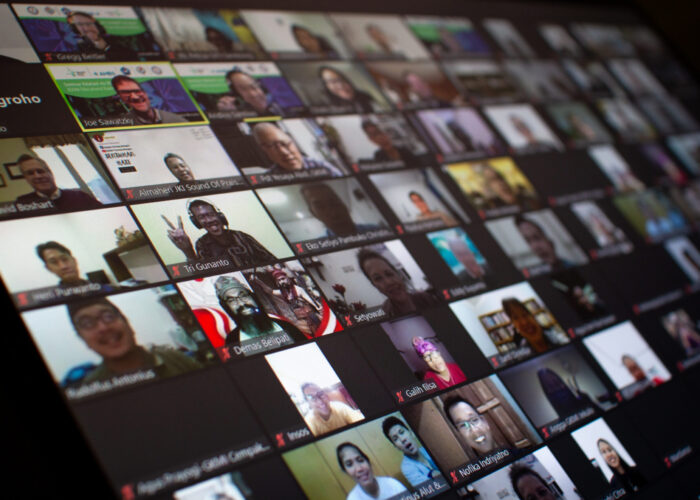 ​Attendees at the end of the second session of the 'From Chaos To Shalom' virtual education series. Photo by Travis Duerksen.