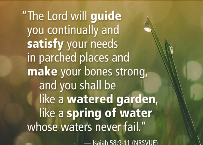 The Lord refreshes us