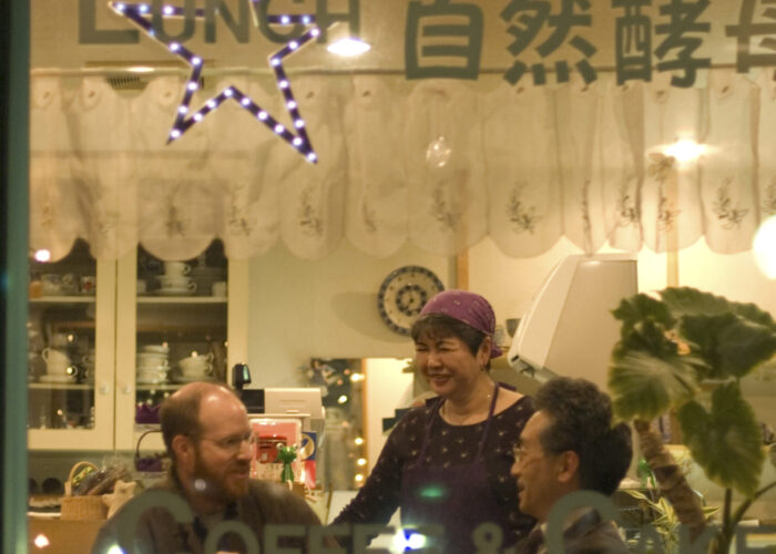 Mennonite Mission Network Executive Director and CEO Mike Sherrill -- formerly Asia director for the mission agency as well as a mission worker in Japan -- visits with Serita Sensei