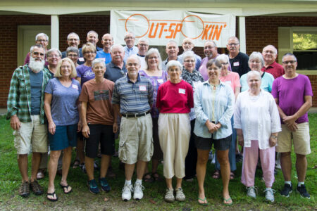 ​Out-Spokin' staff alumni gathered over Labor Day weekend in 2018. Photo by John Dresher-Lehman.