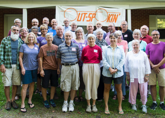 ​Out-Spokin' staff alumni gathered over Labor Day weekend in 2018. Photo by John Dresher-Lehman.