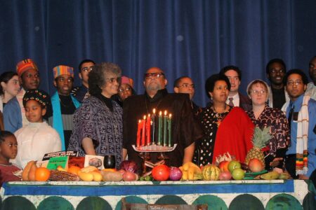 A 2003 Kwanzaa celebration with Dr. Maulana Karenga